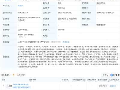 超威电源集团等成立新公司，含新能源汽车换电相关业务