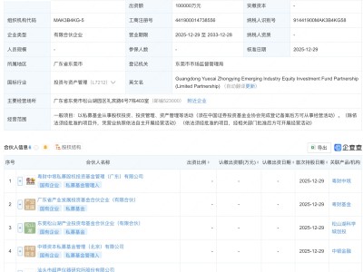 超研股份、中银资产等成立新兴产业股权投资基金，出资额10亿