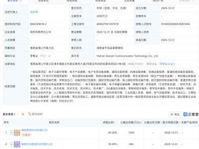 海南华铁等成立通讯科技公司,含AI软件开发业务