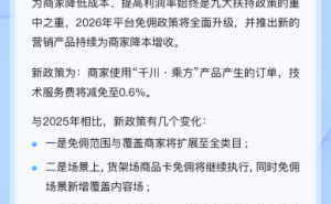 抖音电商发布2026年扶持方案 再助商家降本增收