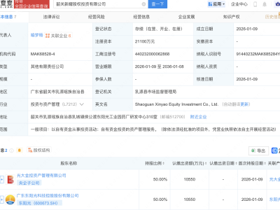 东阳光、光大金控在韶关新设股权投资公司