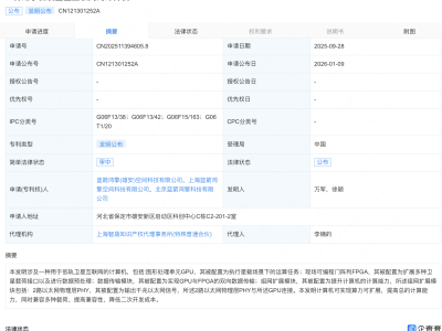 蓝箭航天参股子公司涉低轨卫星计算机及散热专利公布