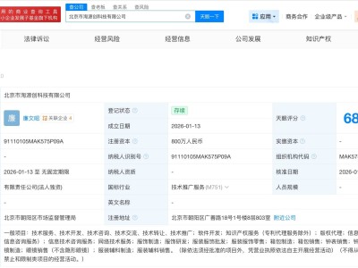 淘宝全资子公司淘天在北京成立淘源创科技 注册资本800万涉多领域业务