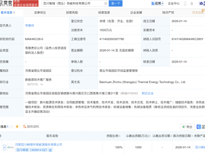 百川畅银成立智储热能科技新公司