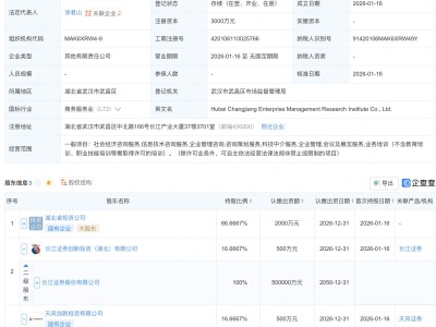 长江证券、天风证券等成立企管研究院公司