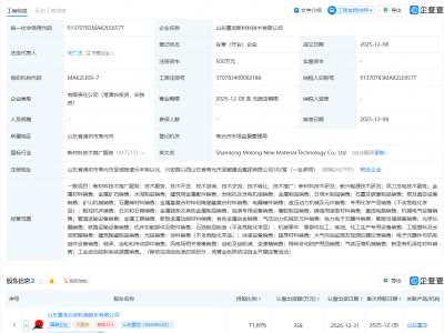 山东墨龙等成立新材料技术公司