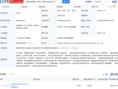 海南物流集团成立国际物流新公司