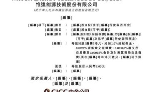 惟远能源冲刺港交所IPO：威胜控股背景加持，董事长曹朝辉荣誉等身