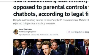 Meta深陷未成年人保护争议 扎克伯格曾拒AI聊天机器人家长管控引质疑