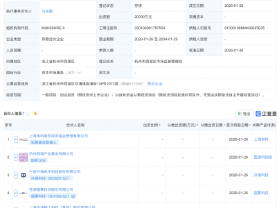 兴瑞科技、上海沿浦等新设人形机器人创投合伙企业