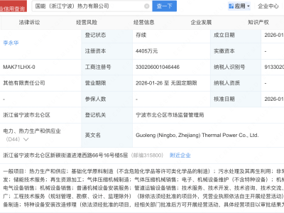 国家能源投资集团、浙能电力等新设热力公司