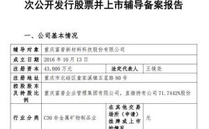 富普新材启动A股上市辅导，37岁董事长刘畅最终受益股份达30.74%