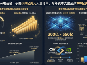 CoreWeave电话会：AI算力需求“永无止境”，668亿美元订单在手，利润率目标25%-30%