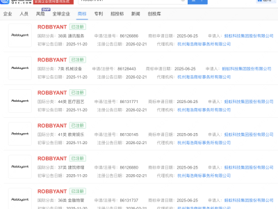 蚂蚁集团成功注册Robbyant商标,其已推出首款人形机器人