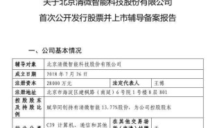 清微智能启动IPO辅导备案：股权分散，王博掌舵，王飙许玥退出董事层