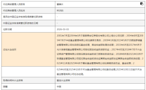 天治基金董事长变动 林洪钧代任 今年公募高管变更潮持续