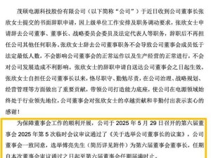 茂硕电源高层频变动：董事长未满一年辞职 总经理被解聘业绩转亏