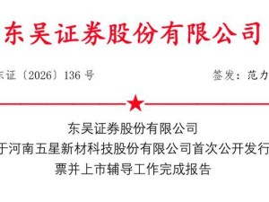 五星新材IPO辅导收官，曾存股权代持，实控人赵俊一持股35%