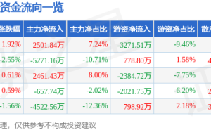 石头科技3月10日股价微涨1.92% 主力资金净流入超2500万 游资散户资金有进有出
