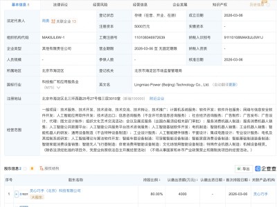 灵心巧手等成立灵妙动力科技新公司