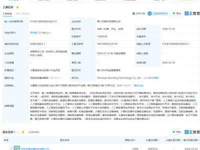 宏景科技在银川成立新公司，含数据处理服务业务