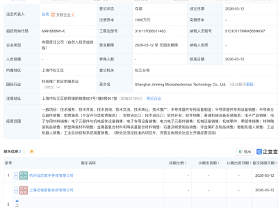 ST华铭等在上海成立半导体科技公司
