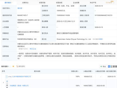 抖音在乌兰察布成立新公司，注册资本16亿