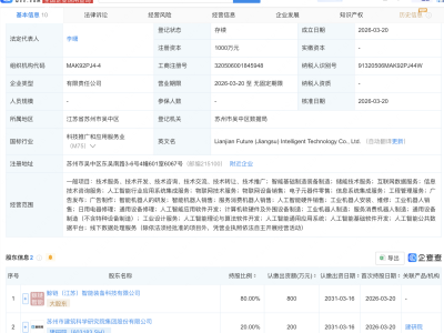 建研院等成立智能科技公司，含AI及机器人业务