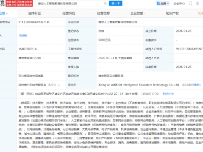 雄安人工智能教育科技公司注册成立