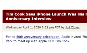 库克盛赞iPhone发布为挚爱“苹果时刻”