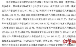 维维股份粮油贸易收入确认方法有误 遭责令改正三高管被警示