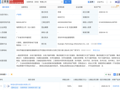 光库科技成立新公司，含集成电路芯片业务