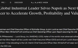 Lucid迎新掌门人Silvio Napoli，获超10亿投资能否扭转亏损局面？