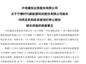 寧德時(shí)代第四大股東擬轉(zhuǎn)讓套現(xiàn)超250億！蘇州富豪8900萬投資斬獲超千億浮盈