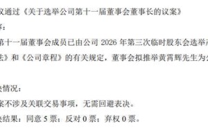 泰禾集团人事变动：黄其森卸任董事长 拟推举黄霄辉接任