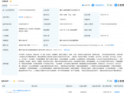三峡水利持股公司成立量子科技公司