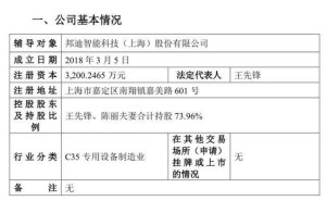 邦迪智能拟赴北交所IPO，王先锋陈丽佳夫妇合计控股超七成