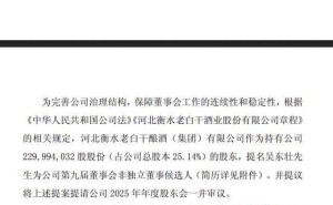 老白干酒换届：董事长刘彦龙请辞候选 董秘吴东壮接棒提名