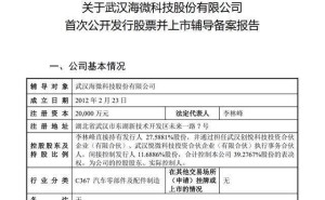 海微科技再启A股上市征程：80后创始人李林峰控股近四成 曾深耕车载领域