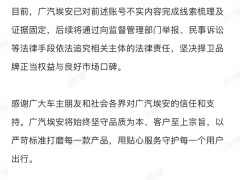 广汽埃安法务部重拳出击黑水军：证据已完备 法律武器捍卫品牌权益