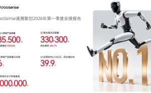 速腾聚创2026Q1业绩亮眼：机器人激光雷达销量反超ADAS，双轮驱动格局成型