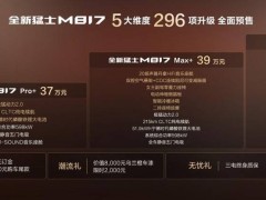 29日全球首秀！全新猛士M817携296项升级预售37万起，开启智能越野新篇章