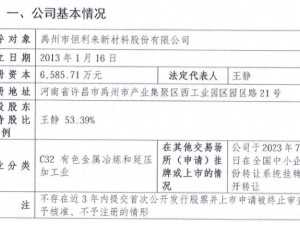 恒利新材冲刺北交所上市，董事长王静家族掌控超八成表决权