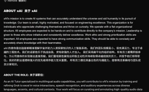 马斯克旗下xAI招“中文AI导师”，远程办公时薪最高45美元