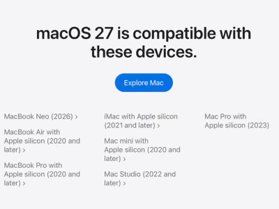 苹果macOS 27系统升级：全面转向Apple芯片，这些Mac设备可适配
