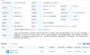 上海医药等成立新公司，注册资本8亿元