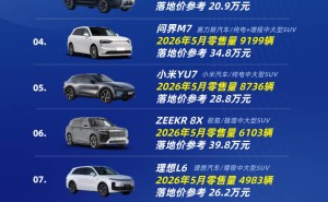 2026年5月中大型SUV市场大洗牌：新势力崛起搅局，榜首月销破两万