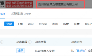 邓敏接任五粮液集团法定代表人