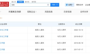 张雨剑名下工作室叫一坨
