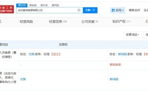 沈斐卸任武汉蔚来能源公司法定代表人